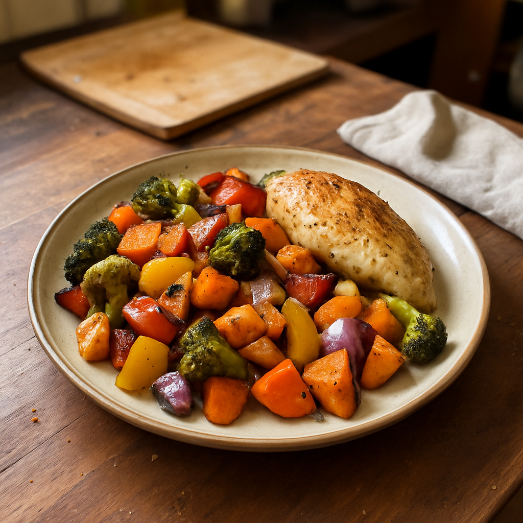 The Sheet Pan Wonder: A Flavor Explosion of Roasted Veggies and Chicken