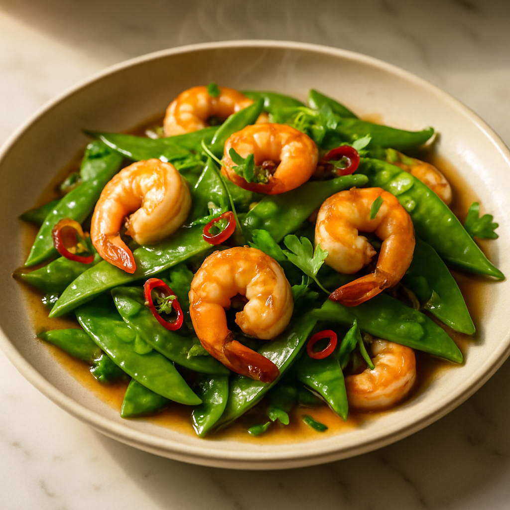 Shrimp and Snow Pea Stir Fry