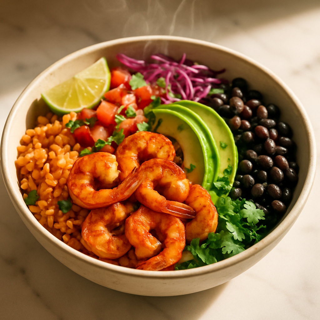 Shrimp and Black Bean Burrito Bowl