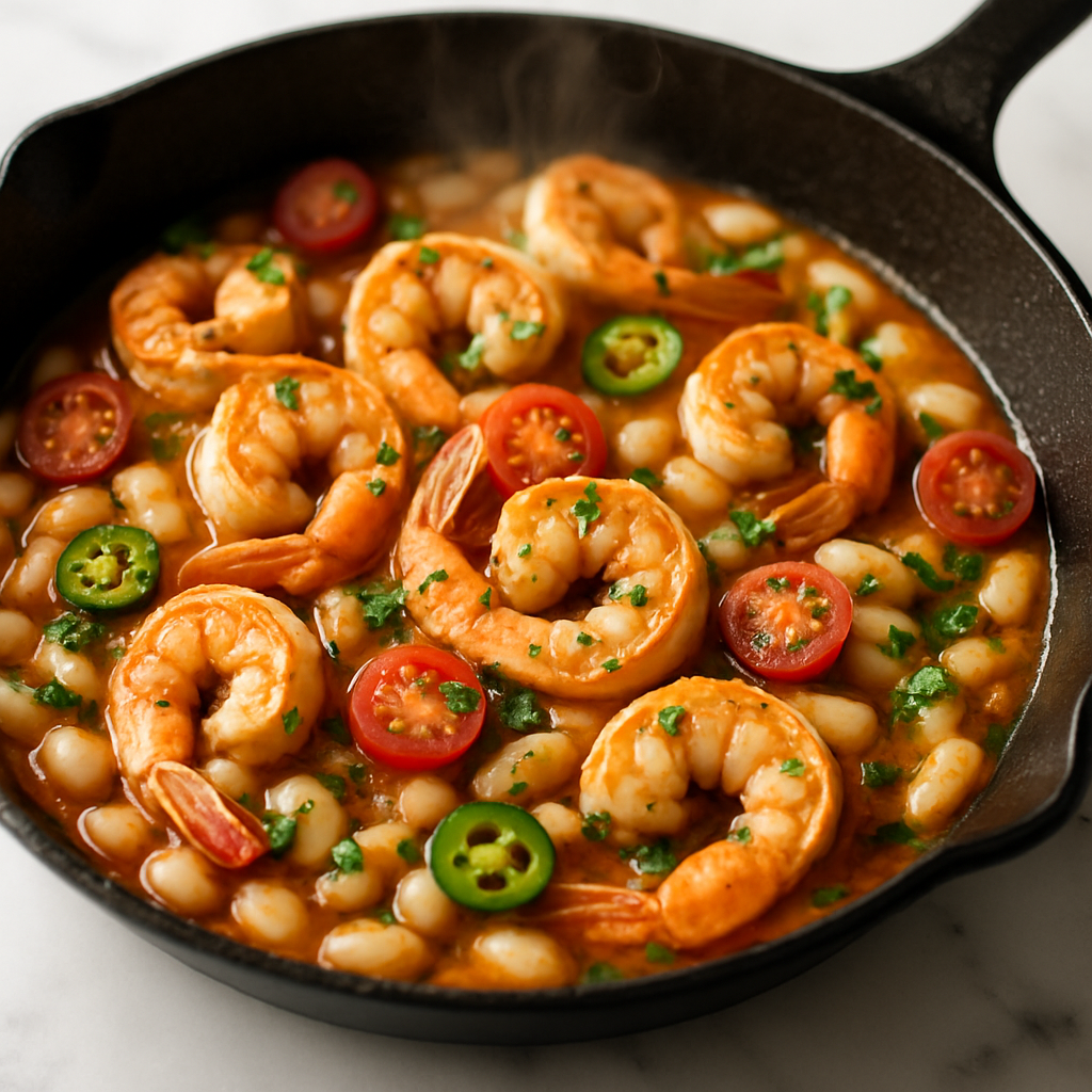 Shrimp and White Bean Skillet