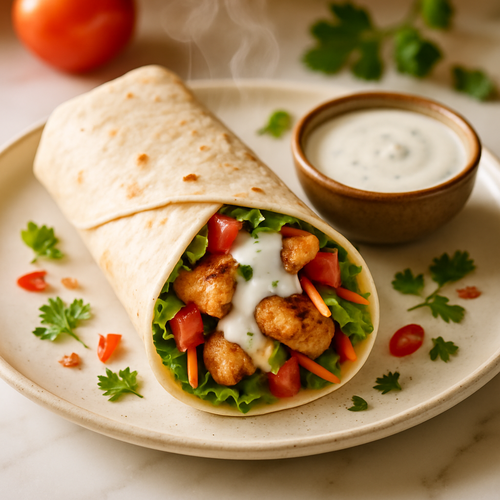 Simple Chicken Wrap with Ranch