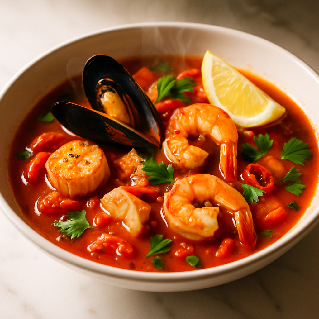 Simple Italian Seafood Cioppino