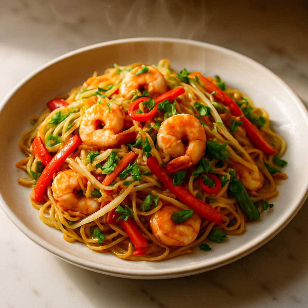 Singapore Style Noodle Stir Fry