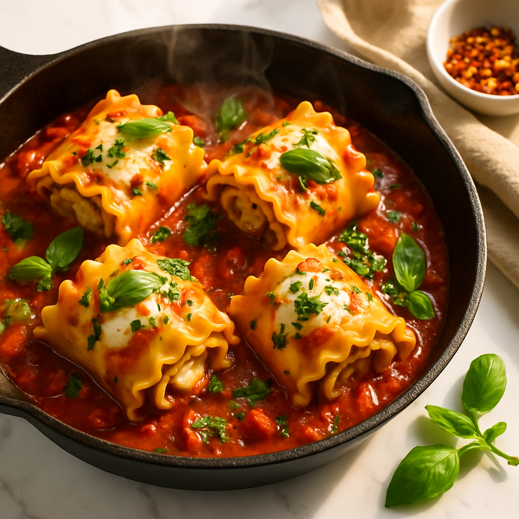 Skillet Lasagna Roll-Ups