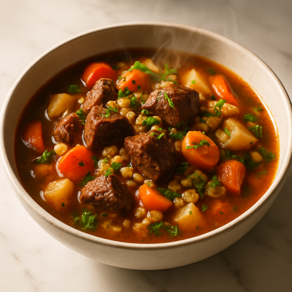 Slow Cooker Beef and Barley Stew