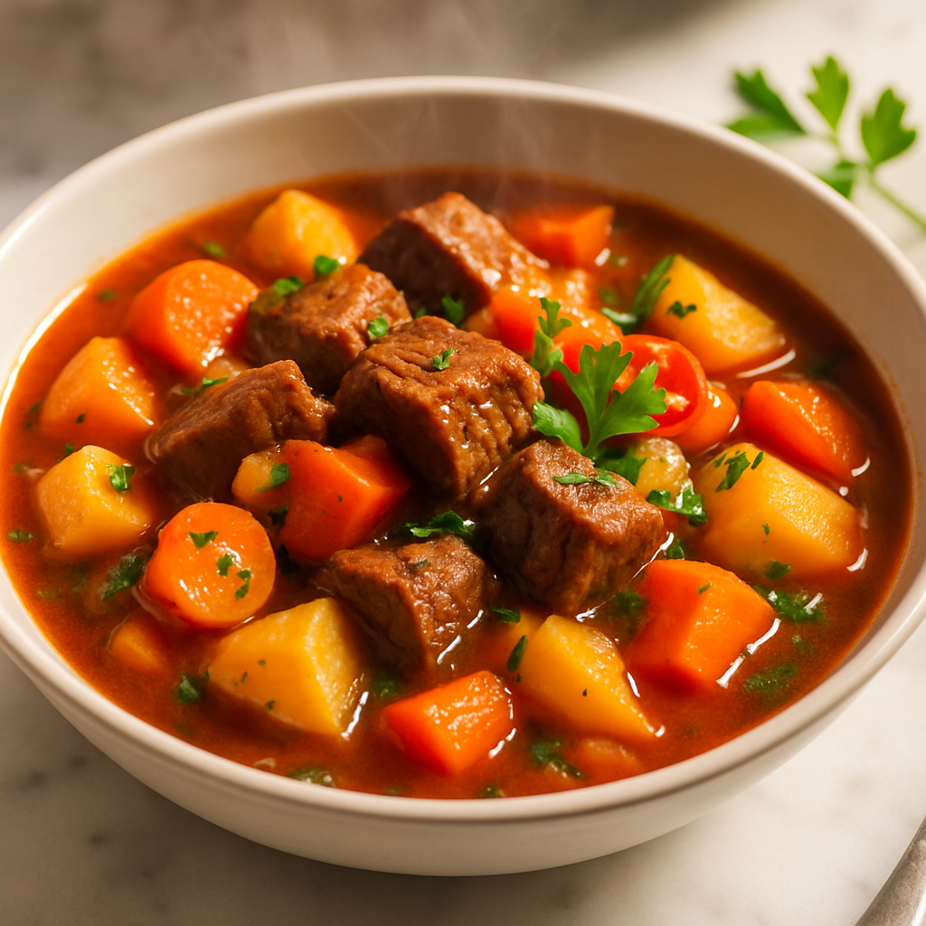 Slow Cooker Beef and Root Vegetable Stew