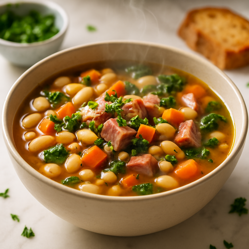 Slow Cooker White Bean and Ham Soup