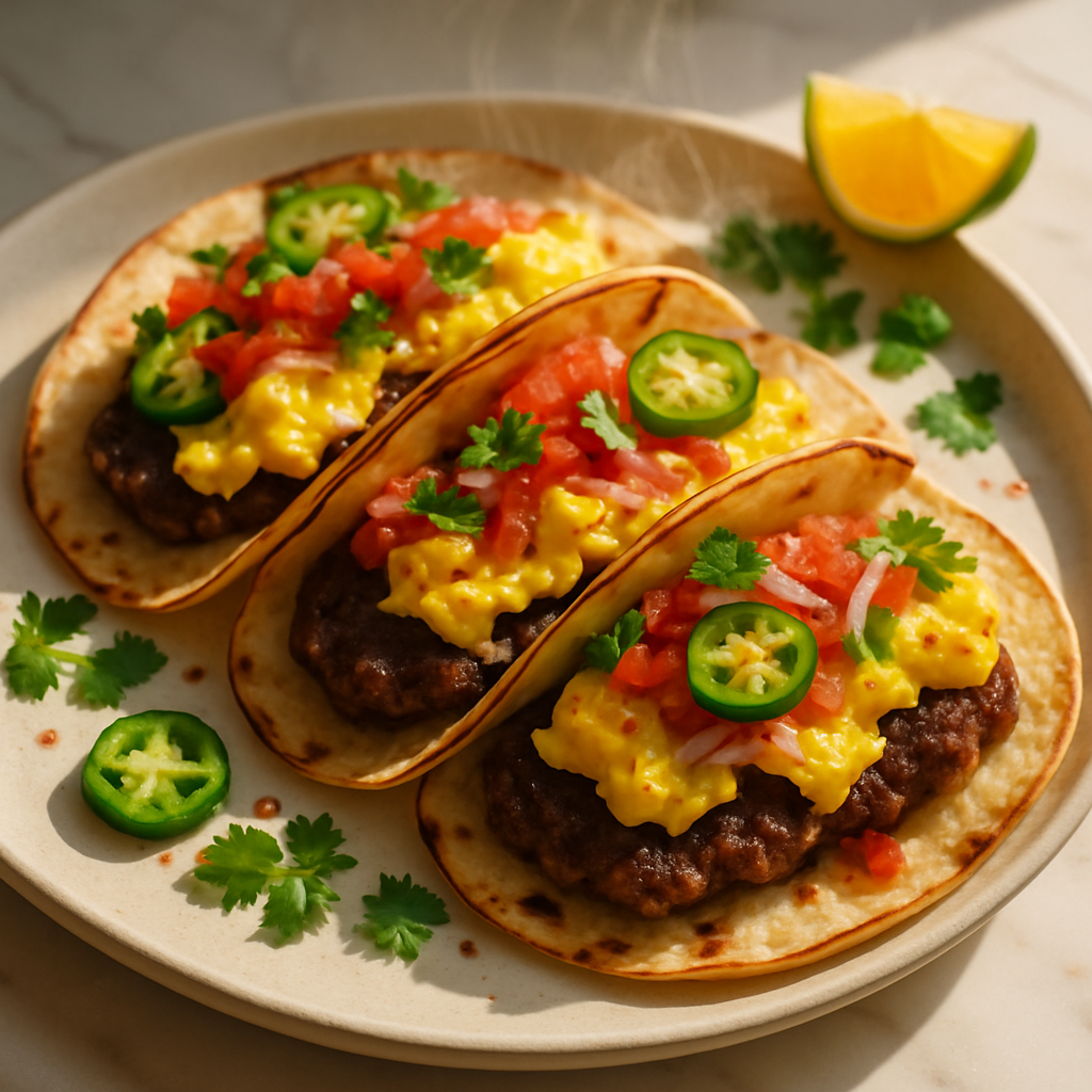 Smash Burger Breakfast Tacos