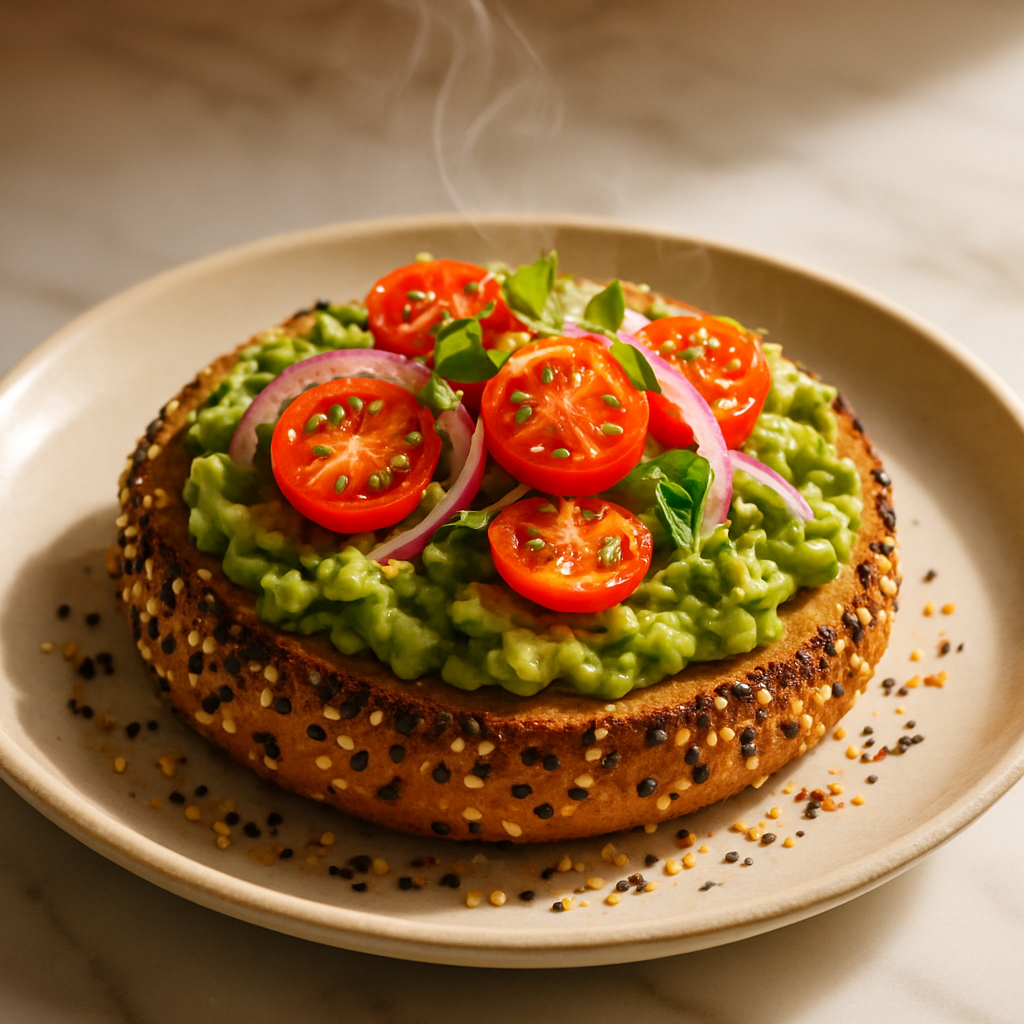 Smashed Avocado Everything Bagel Toast