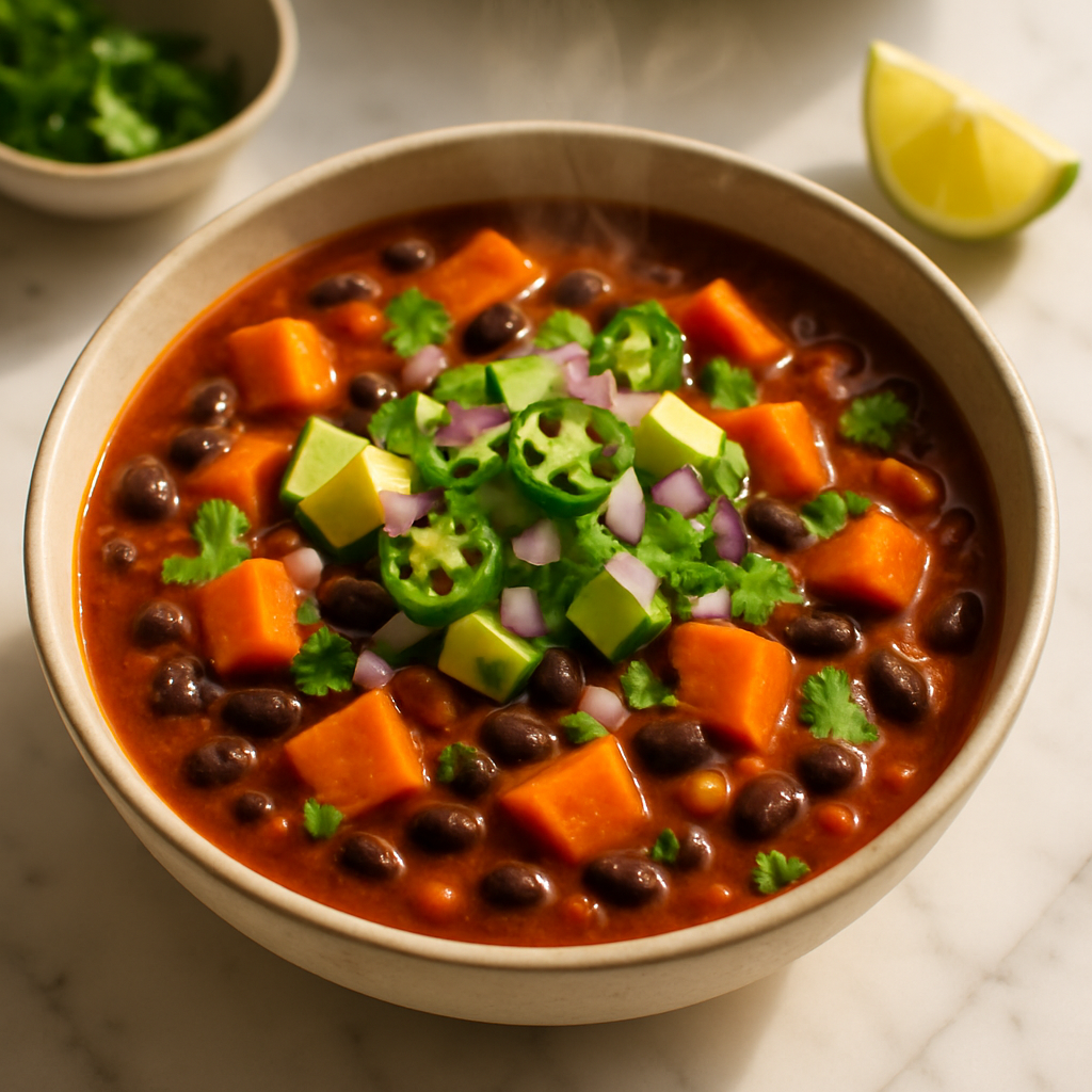 Smoky Black Bean and Sweet Potato Chili