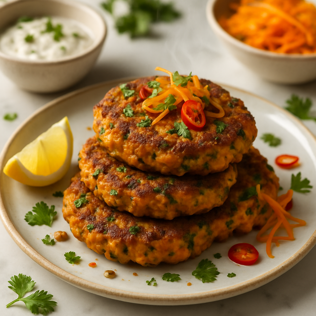 Soft Carrot and Lentil Fritters