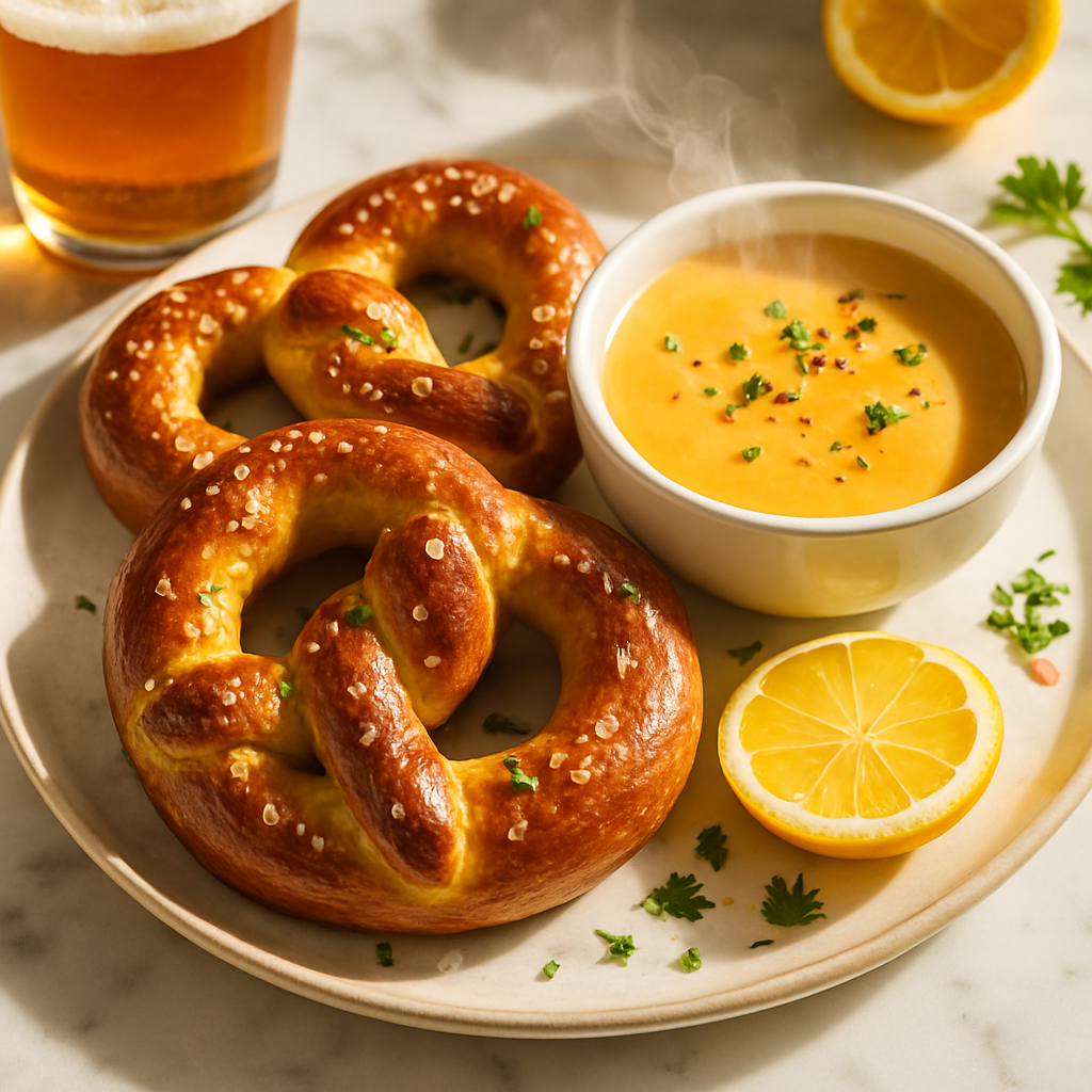 Soft Pretzels with Beer Cheese Fondue