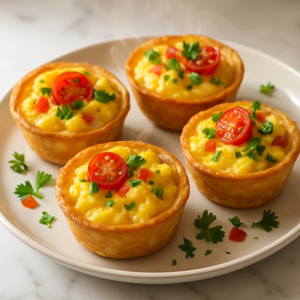 Soft Scrambled Egg and Cheese Cups