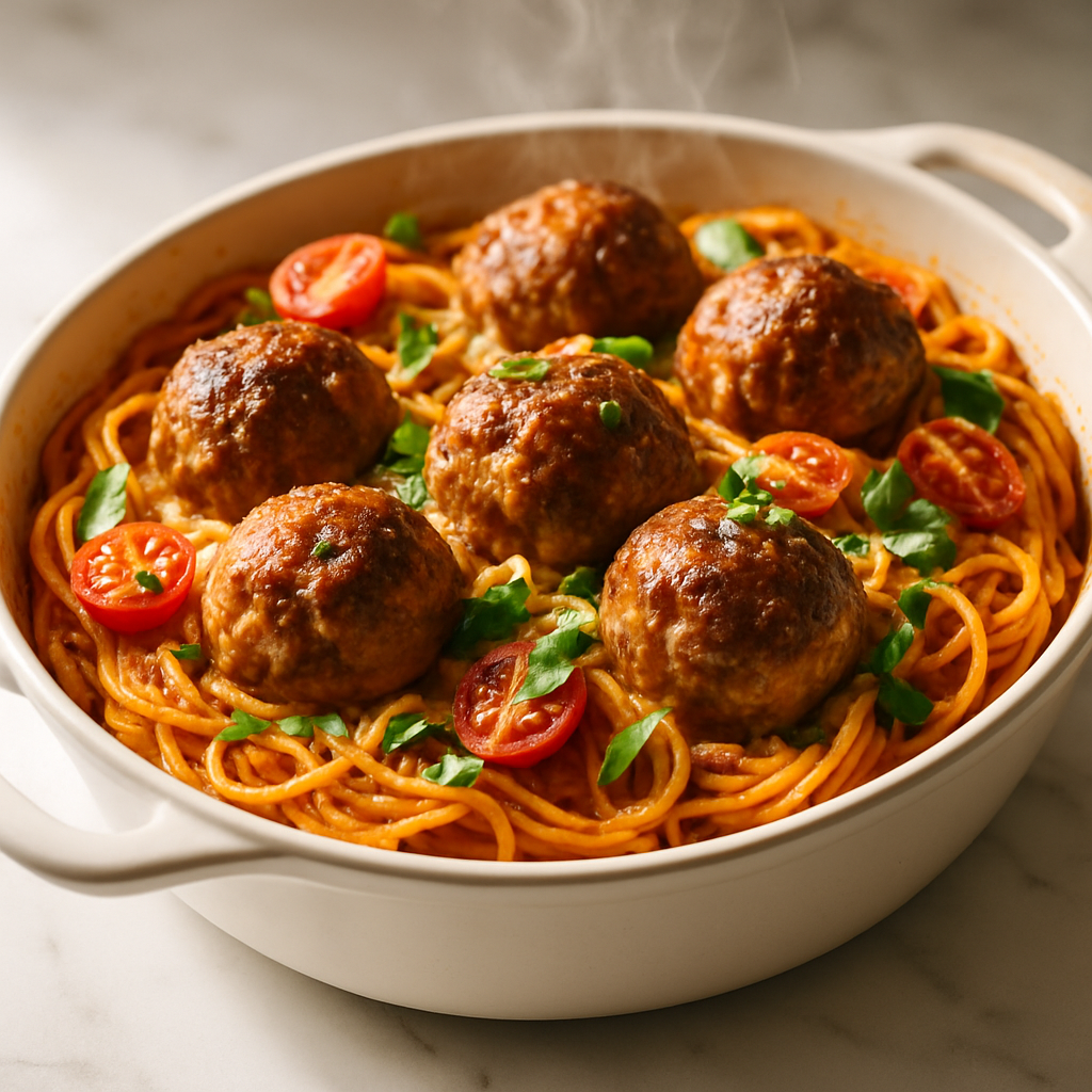Spaghetti and Meatball Bake