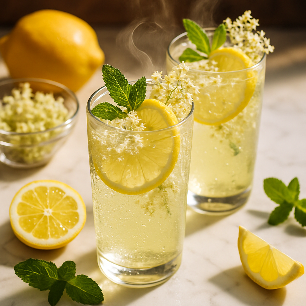 Sparkling Elderflower Lemonade