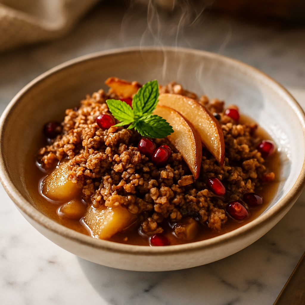Spiced Chai Pear Crumble