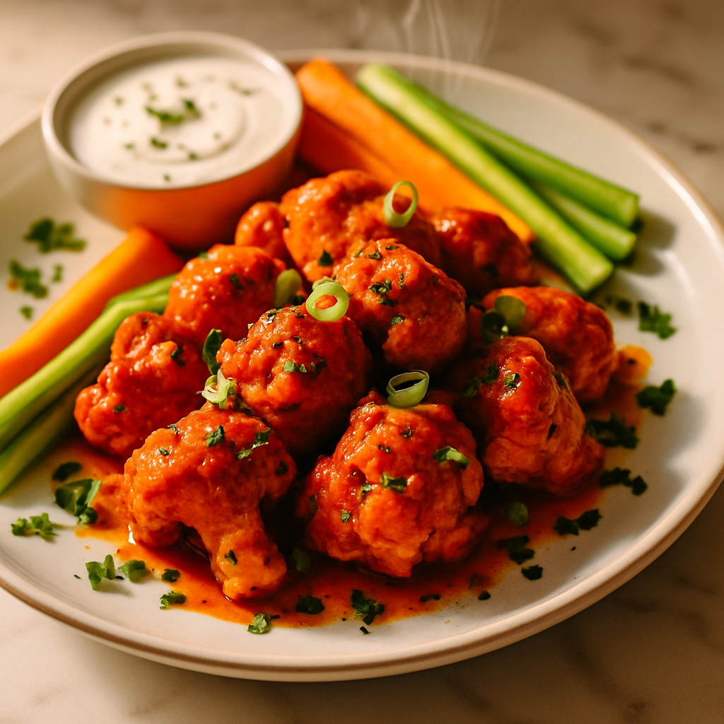 Spicy Buffalo Cauliflower Bites