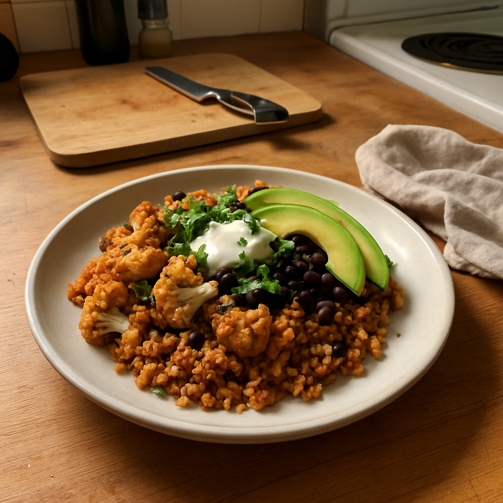 This Spicy Cauliflower Rice Bowl Will Revolutionize Your Weeknight Dinners