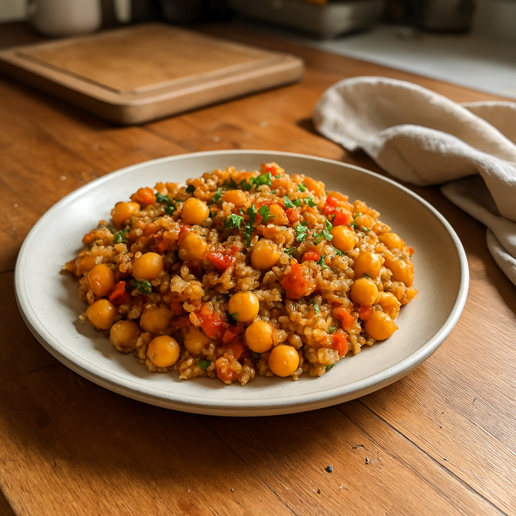 The Cozy Comforting One-Pot Spicy Chickpea and Quinoa Delight