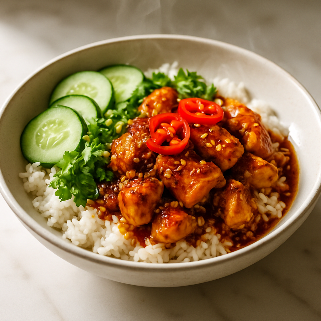 Spicy Chili Oil Chicken Rice Bowl