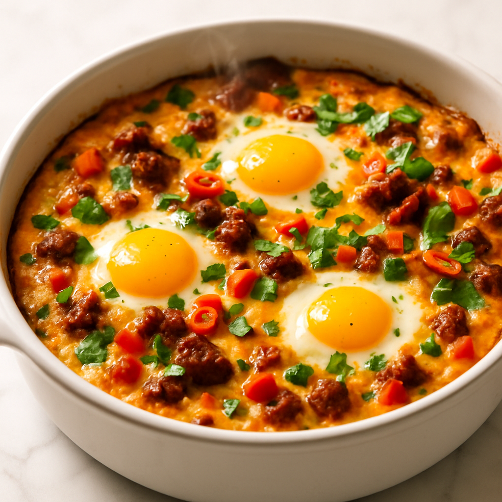 Spicy Chorizo and Egg Breakfast Casserole