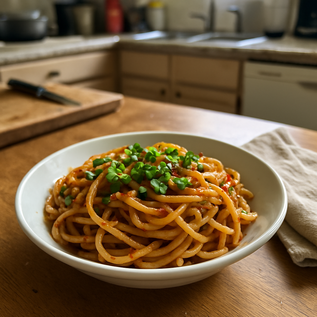 The Spicy Garlic Noodle Bowl That Will Ignite Your Taste Buds