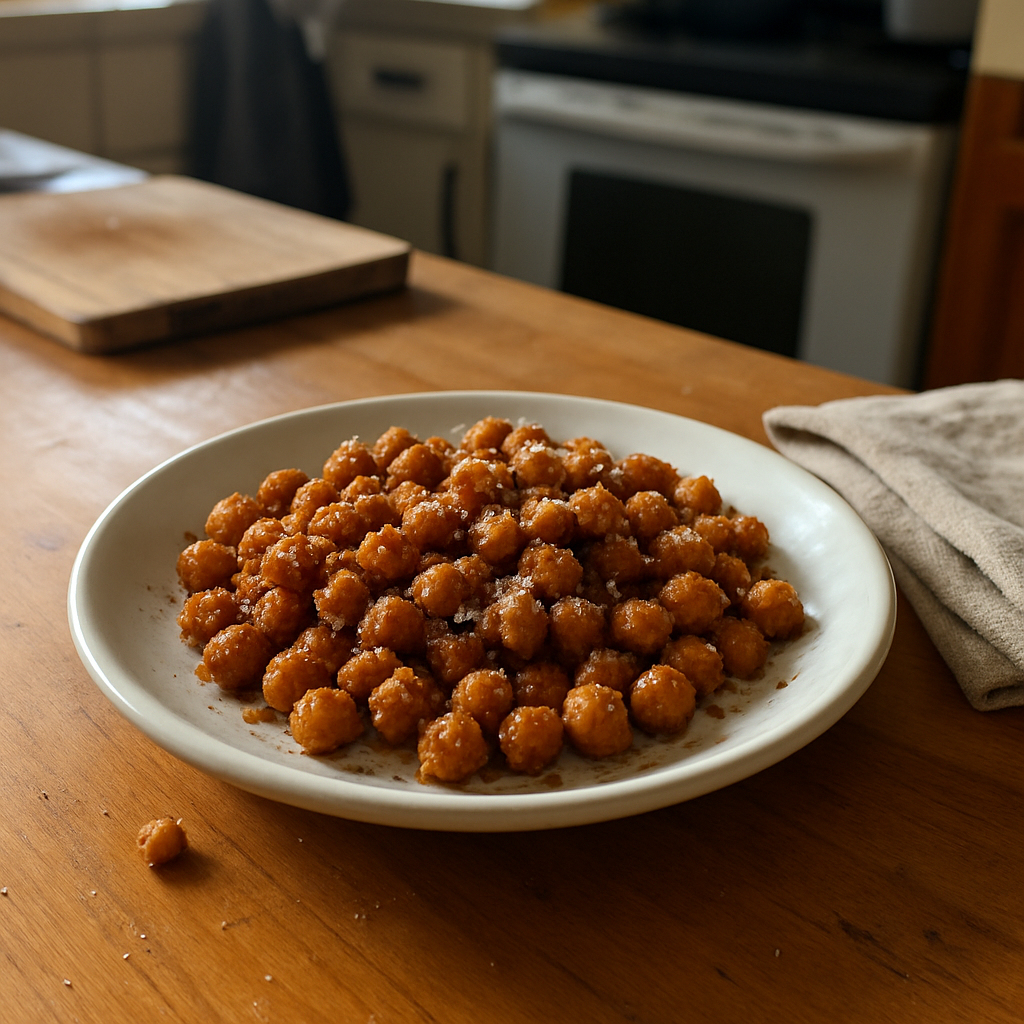 These Spicy Garlic Parmesan Roasted Chickpeas Will Change Your Snacking Game