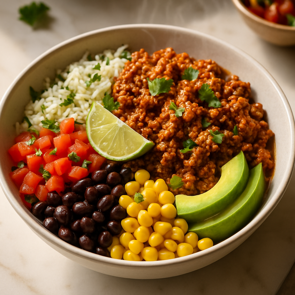 Spicy Ground Turkey Taco Bowl
