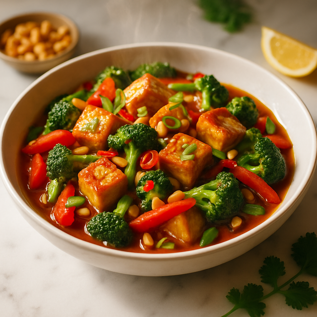 Spicy Peanut Tofu Stir-Fry