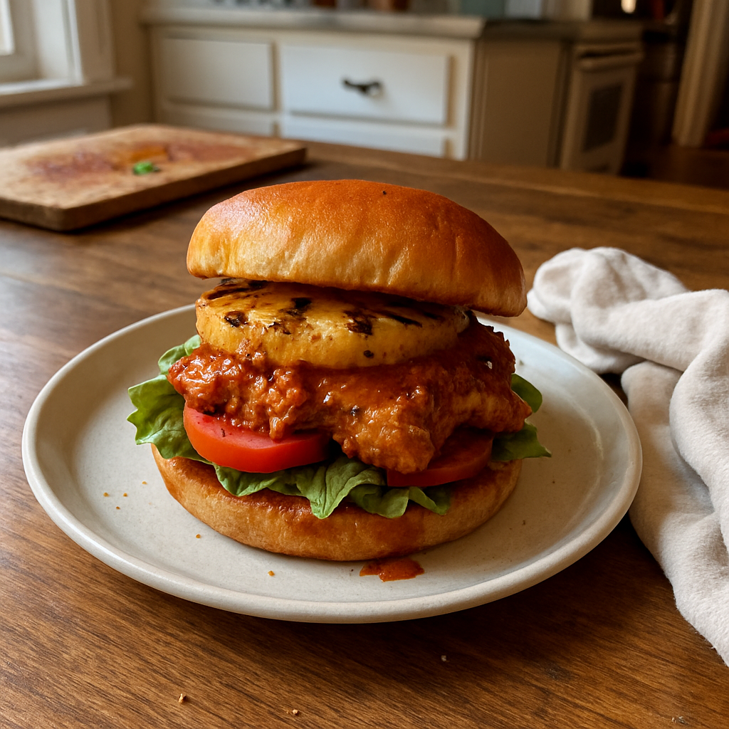 The Ultimate Spicy Pineapple Chicken Sandwich That Will Ignite Your Taste Buds