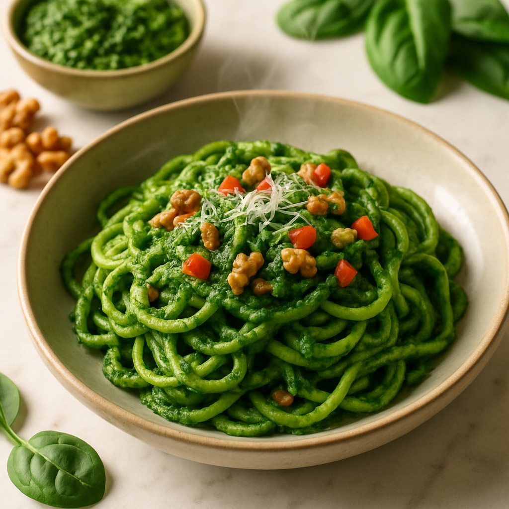 Spinach Walnut Pesto Zoodles