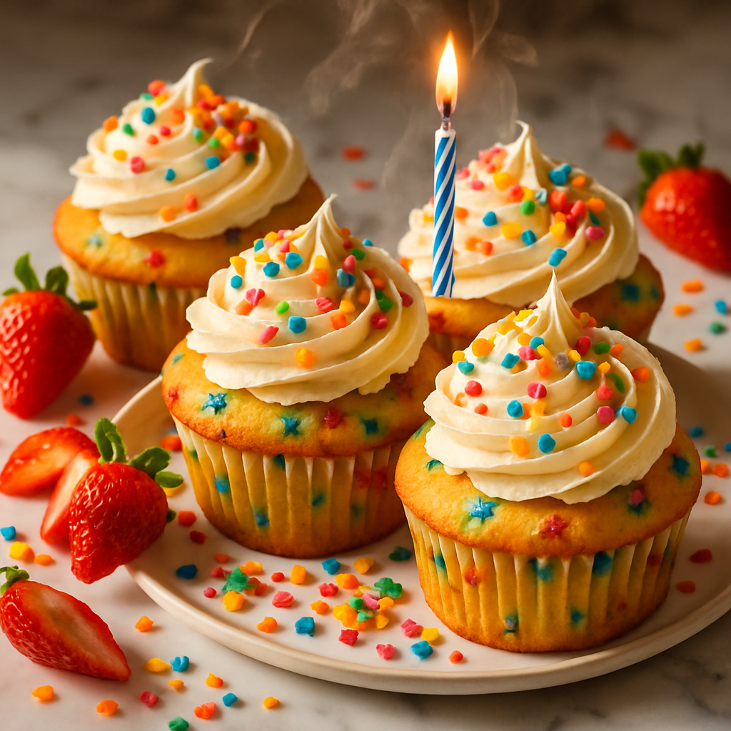 Sprinkle Birthday Cupcakes