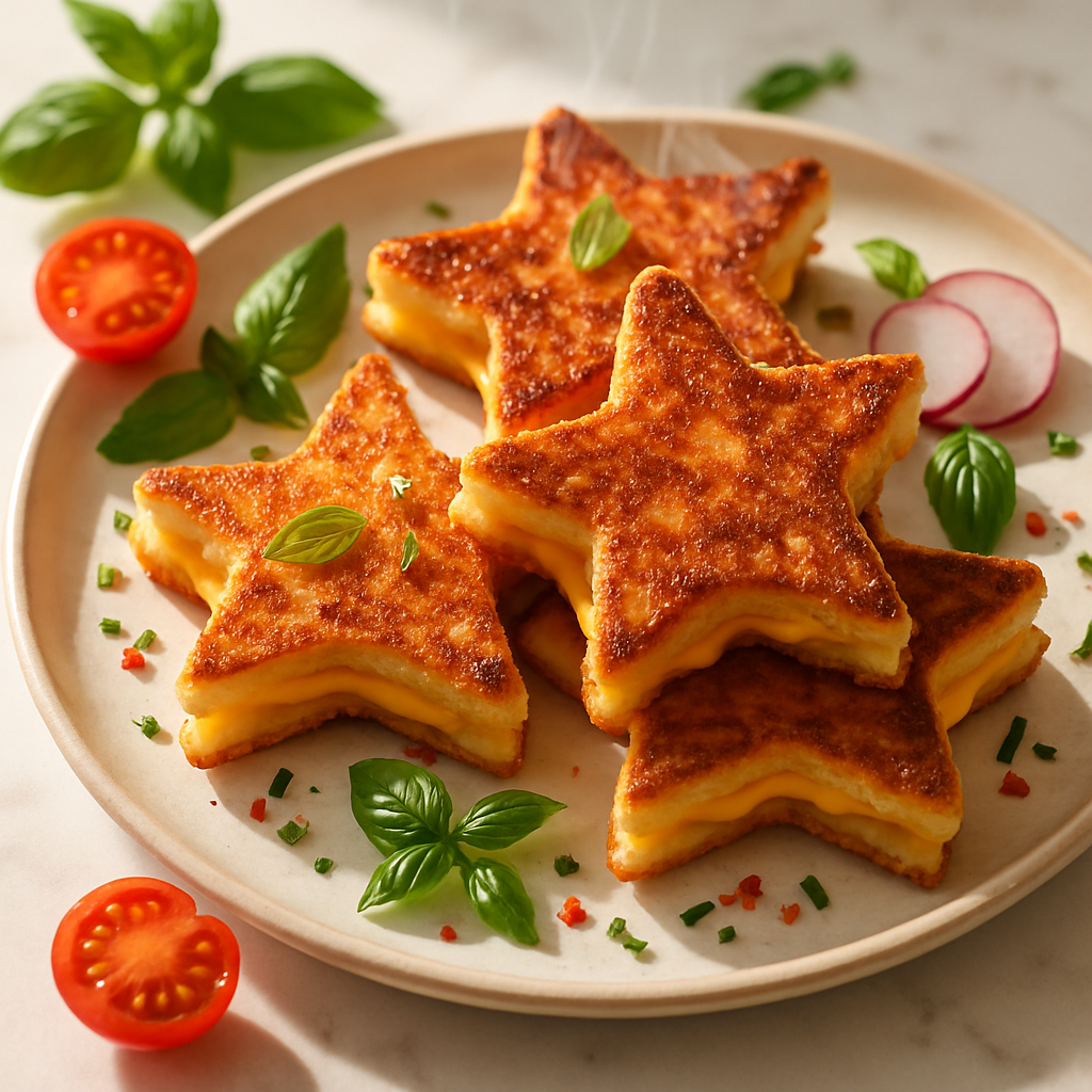 Star Shaped Grilled Cheese Sandwiches