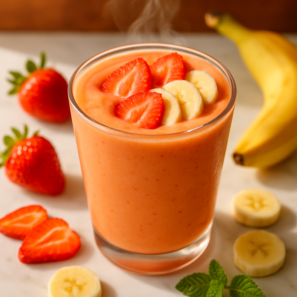 Strawberry Banana Sunshine Smoothie