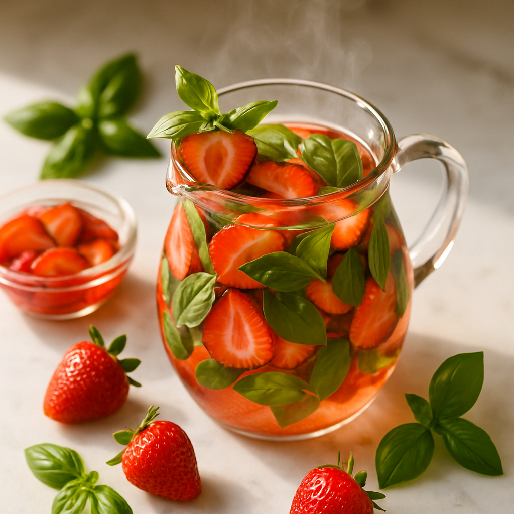 Strawberry Basil Infused Water