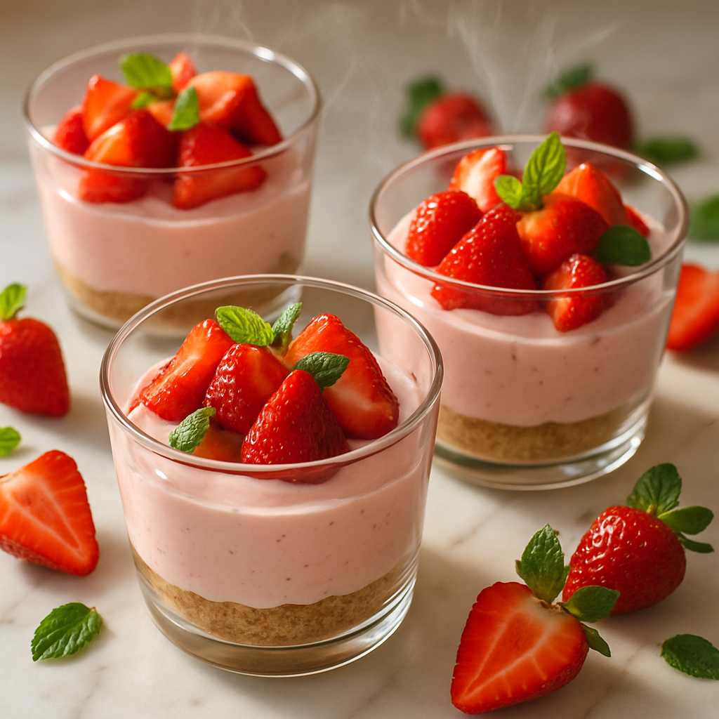 Strawberry Cheesecake No Bake Cups