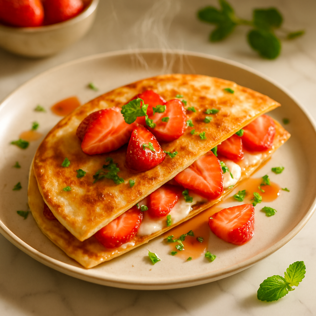 Strawberry Cream Cheese Quesadilla