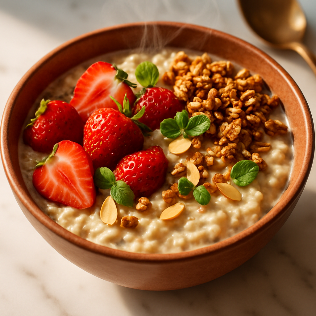Strawberry Oat Breakfast Bowl