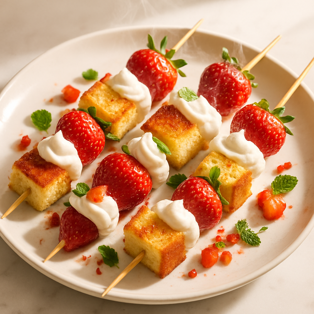 Strawberry Shortcake Skewers