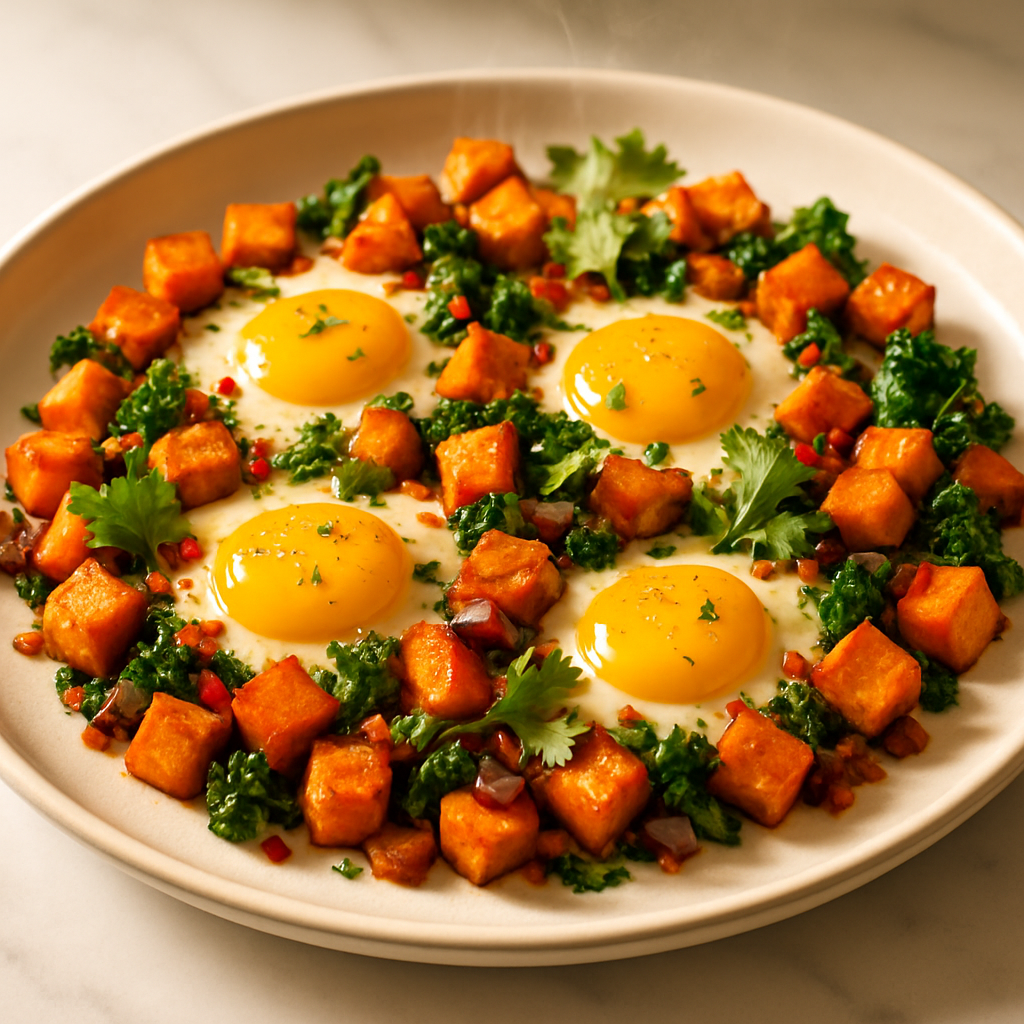 Sweet Potato and Egg Breakfast Hash