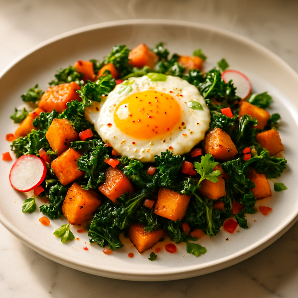 Sweet Potato and Kale Hash