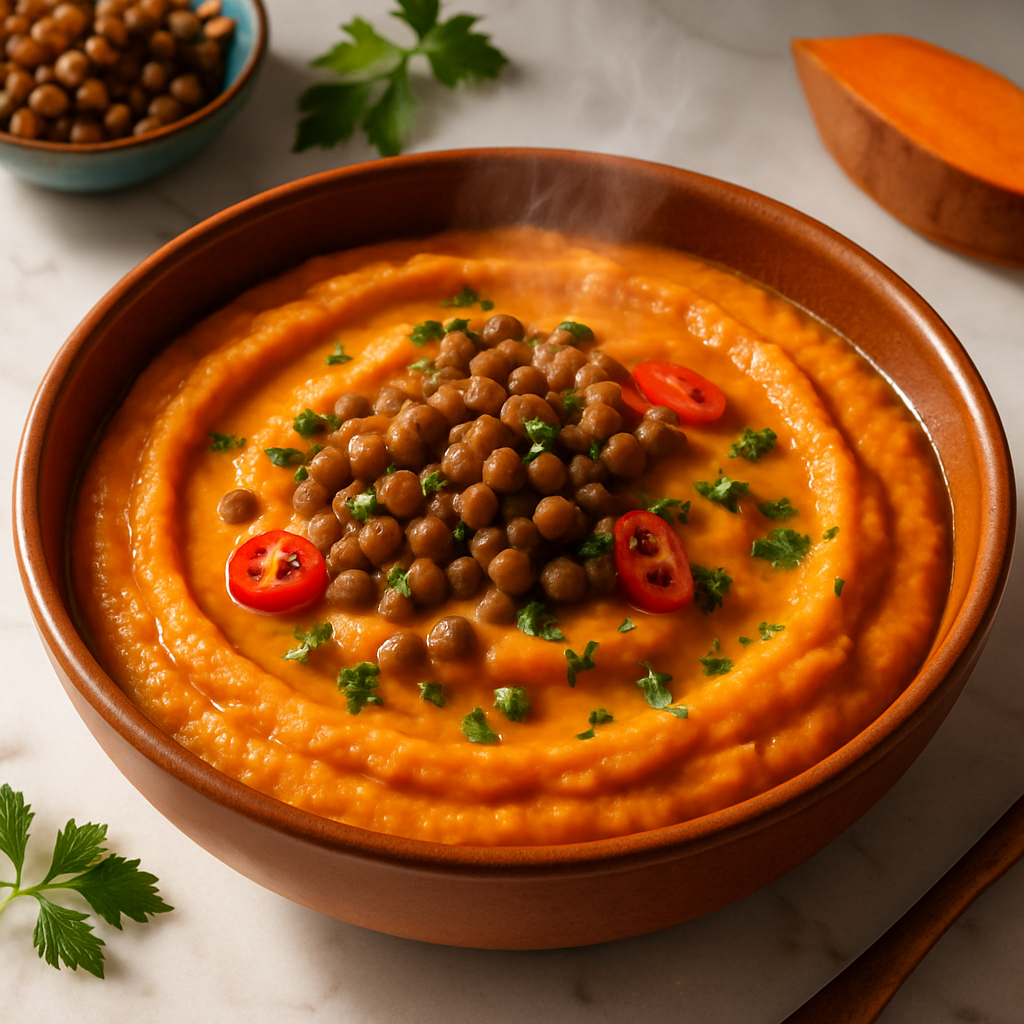 Sweet Potato and Lentil Puree