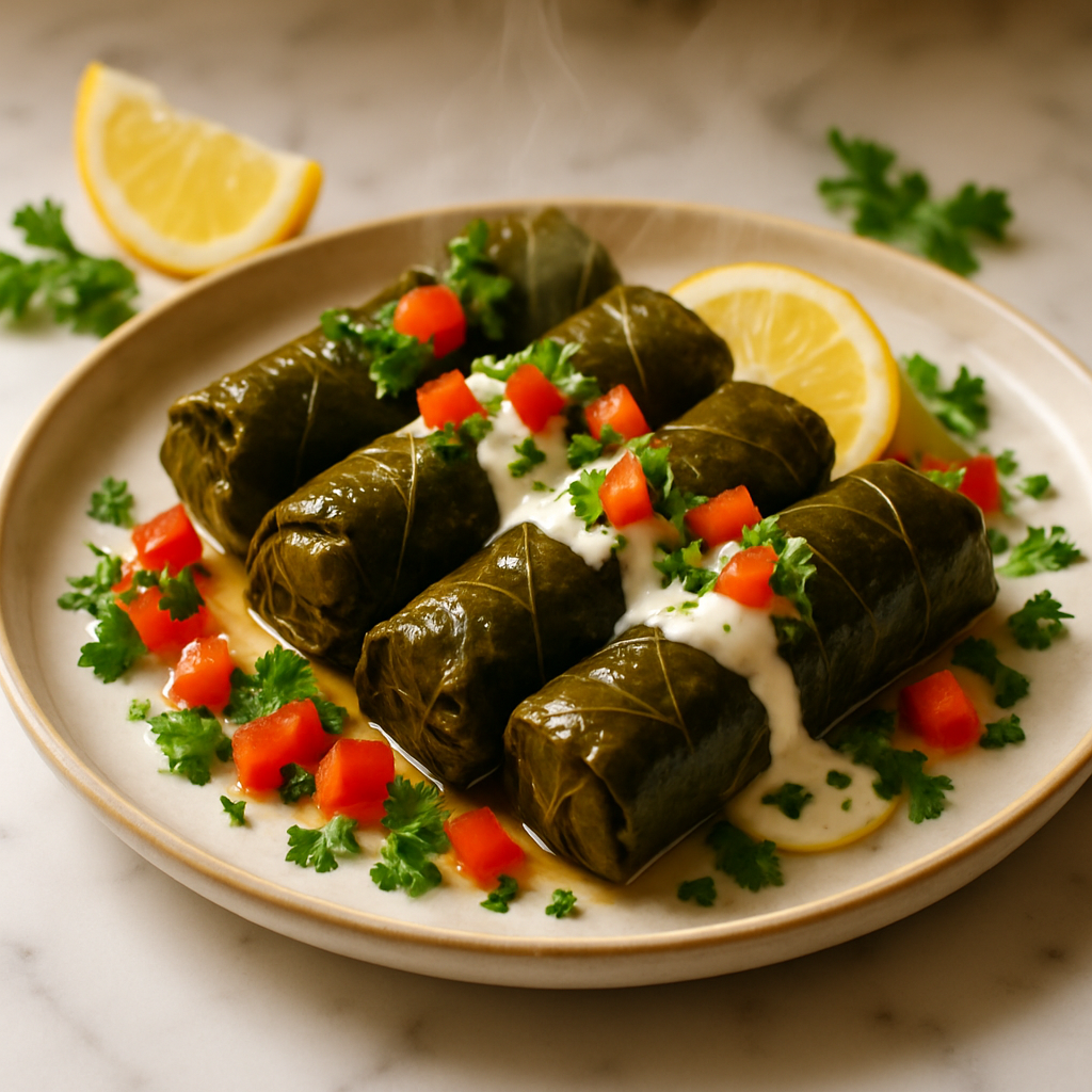 Tender Stuffed Grape Leaf Dolmas