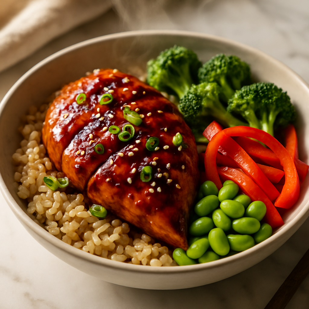 Teriyaki Glazed Chicken Breast Bowl