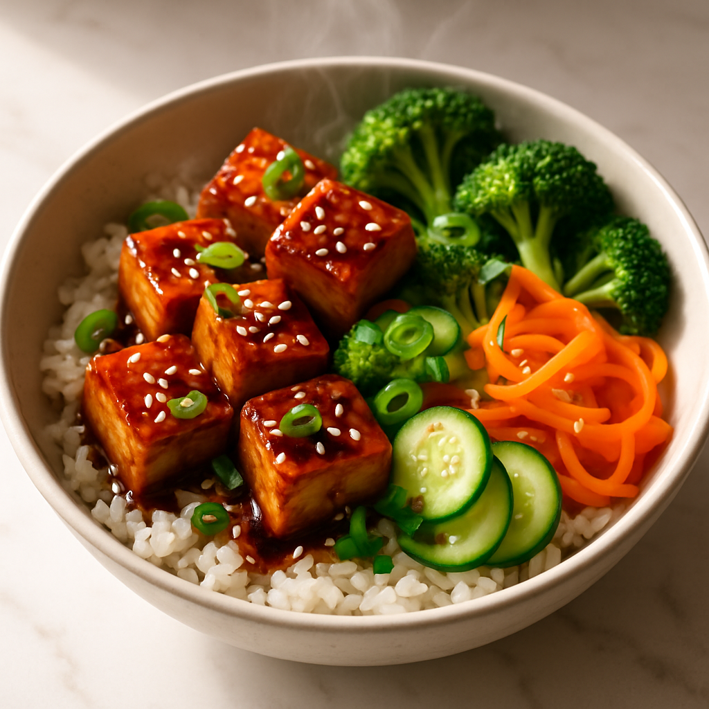 Teriyaki Tofu Rice Bowl