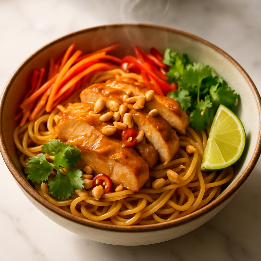 Thai Peanut Chicken Noodle Bowl