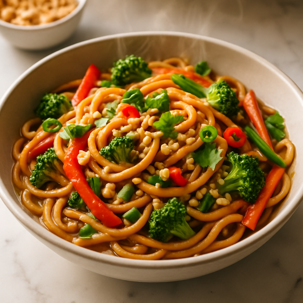 Thai Peanut Noodles with Vegetables
