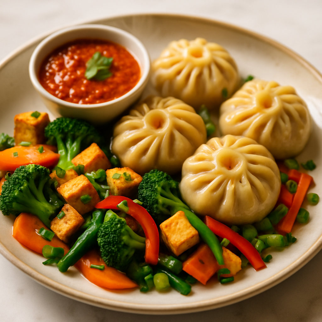 Tibetan Momo with Vegetables and Tofu