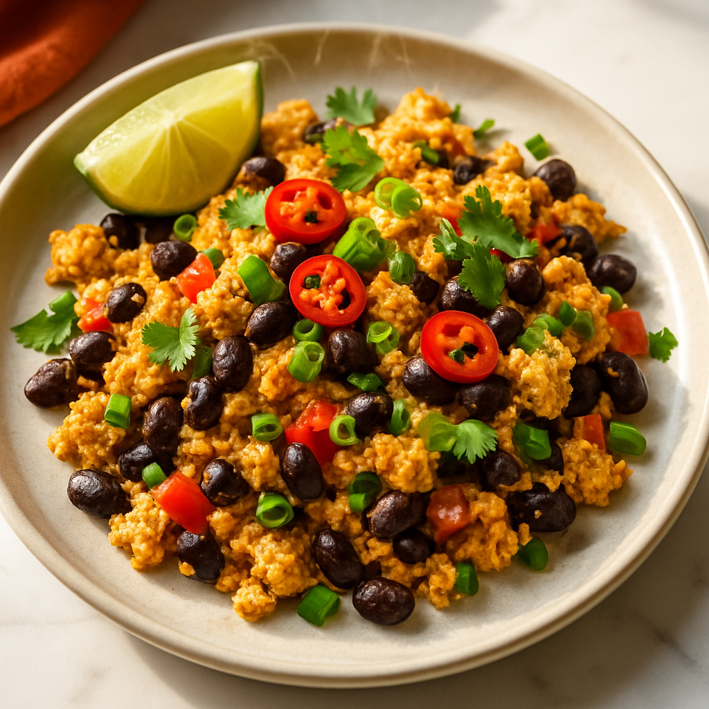 Tofu Scramble with Black Beans