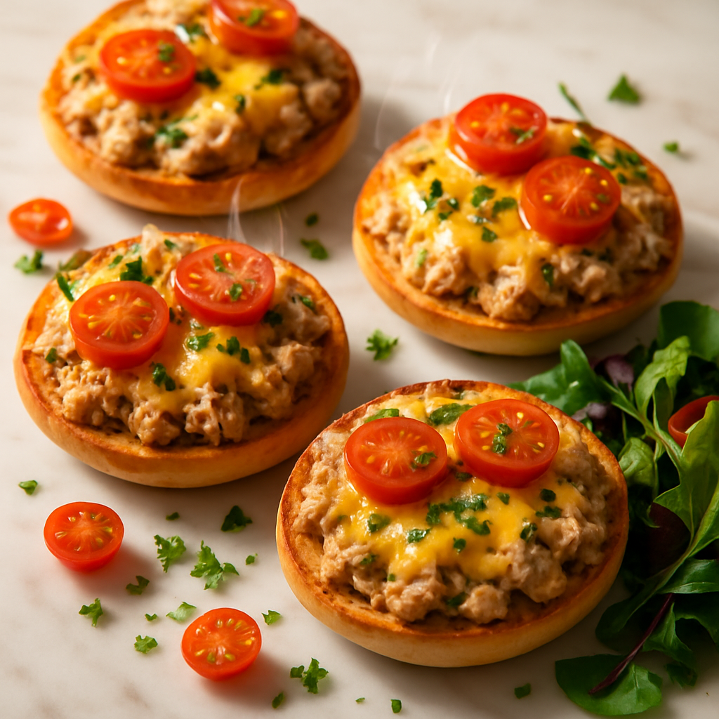 Tuna Melt Mini Bagels
